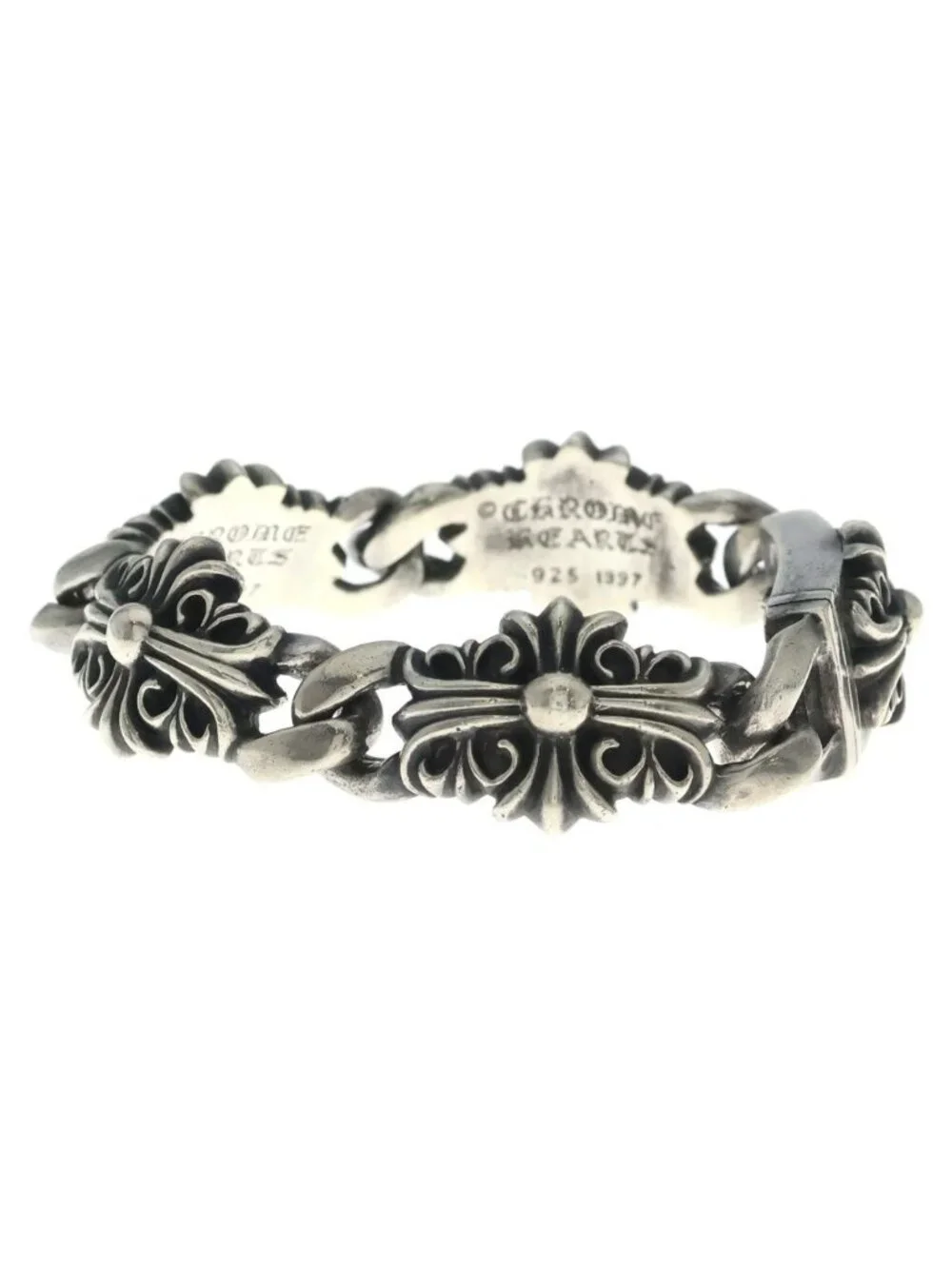Chrome Hearts Keeper Link Silver Bracelet